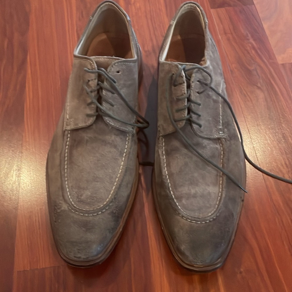 Ecco Men’s Tie Suede Leather Brown Dress Shoes